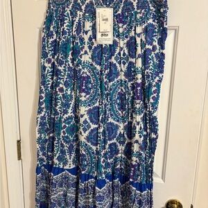 Lane Bryant Vibrant Blue and Purple Maxi Skirt